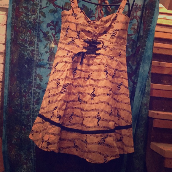 Hot Topic Music Notes Halter top dress! - Picture 1 of 4